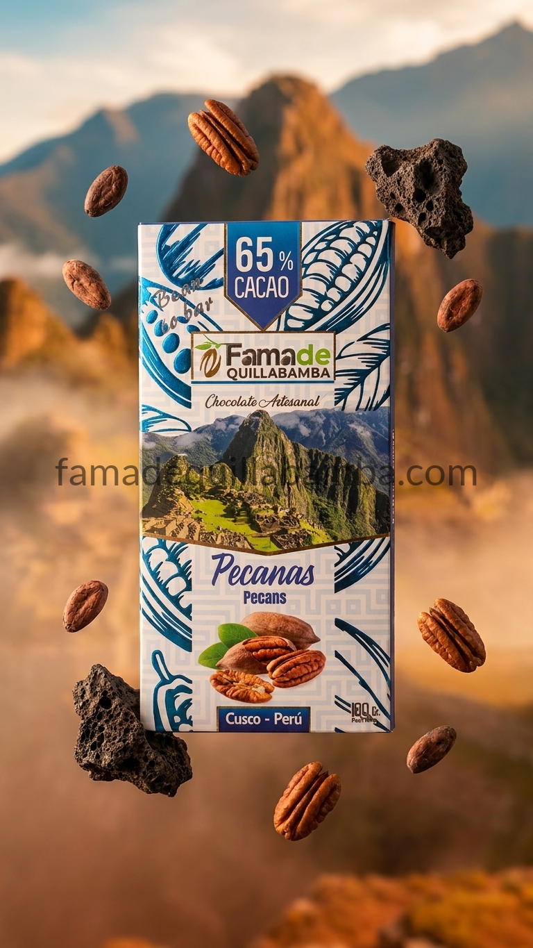 CHOCOLATE 65% - Chocolate con Pecanas - Barra 100g - Vista 6