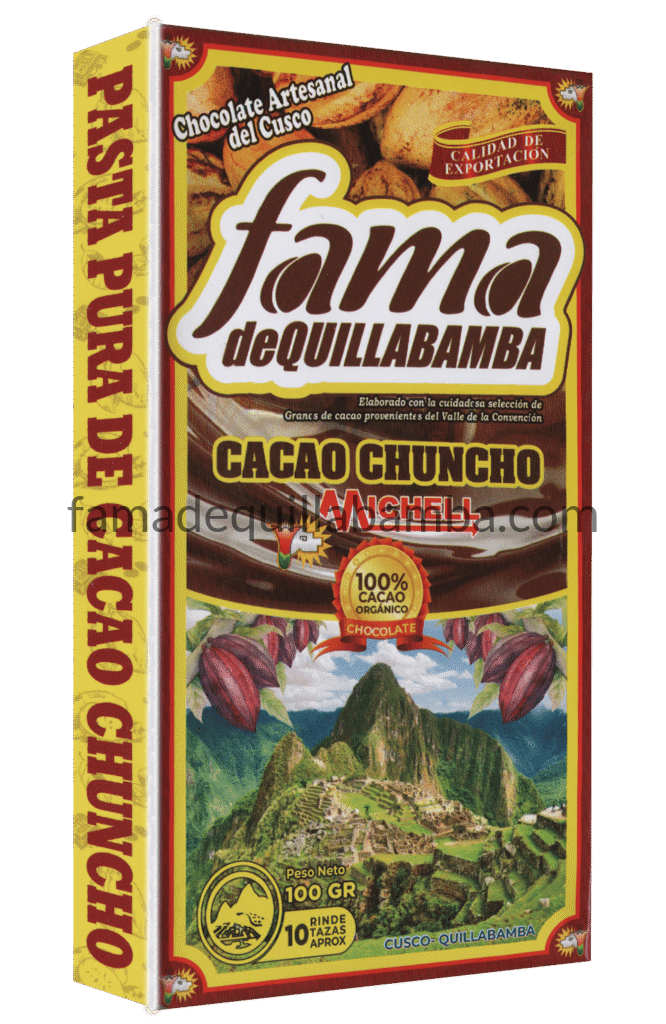 CACAO PURO - Pasta Pura de Cacao Chuncho - Chocolate 100g sin Azúcar