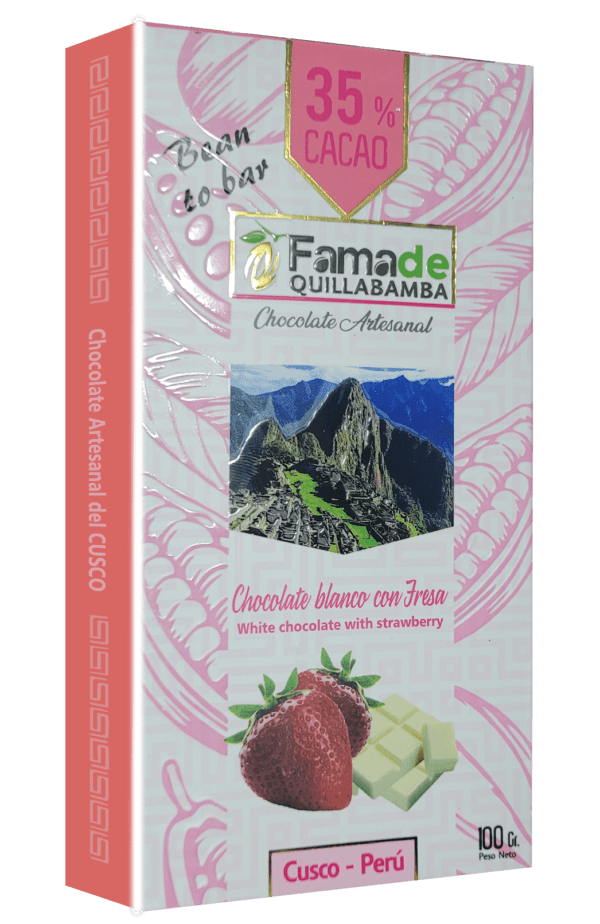 Chocolate blanco con fresa