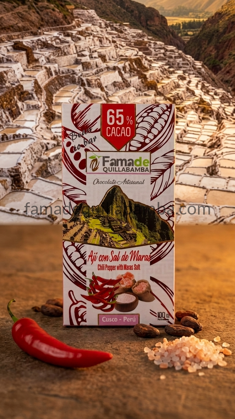 Chocolate con Ají y Sal de Maras 65% Cacao | Barra 100 g - vista 4