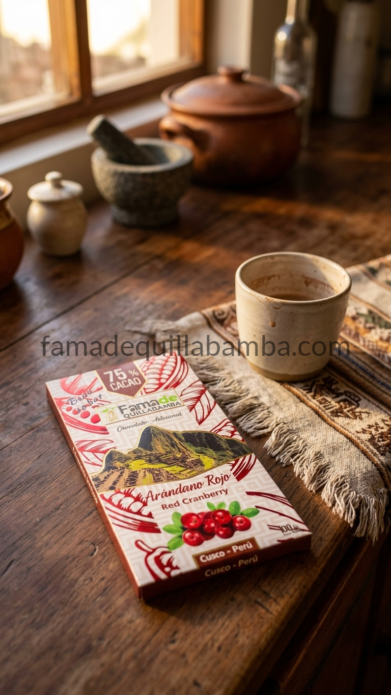 CHOCOLATE 75% - Chocolate con Arándano Rojo - Barra 50g - Vista 6