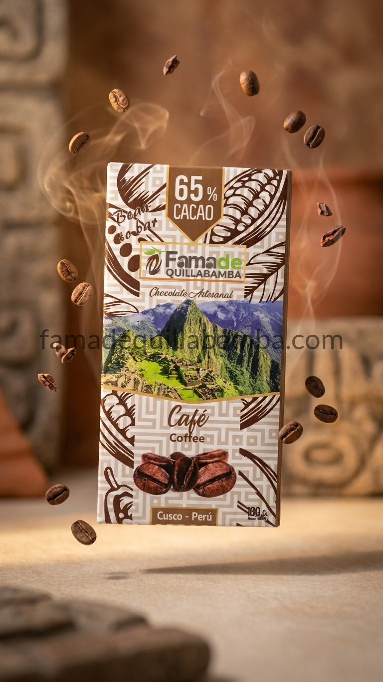 CHOCOLATE 65% - Chocolate con Café - Barra Artesanal 100g - Vista 3