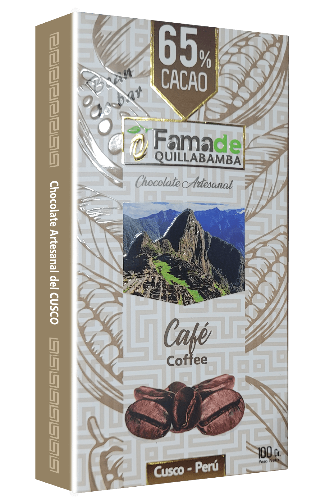CHOCOLATE 65% - Chocolate con Café - Barra Artesanal 100g - Vista 6