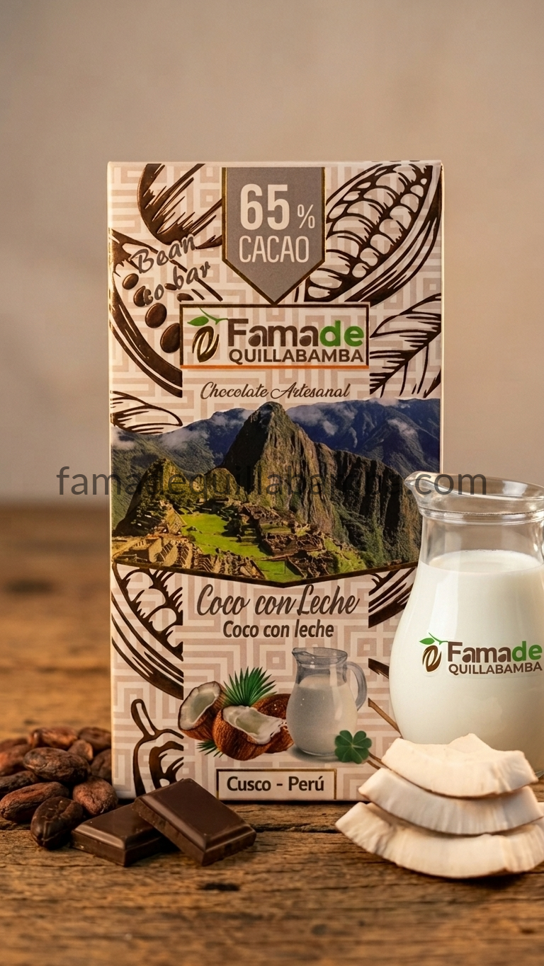 Chocolate con Coco y Leche 65% Cacao | Barra 100 g - vista 7