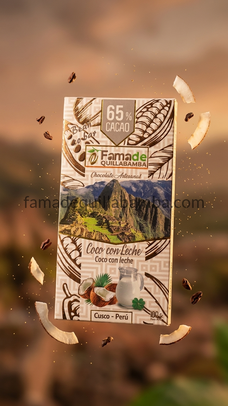Chocolate con Coco y Leche 65% Cacao | Barra 100 g - vista 8