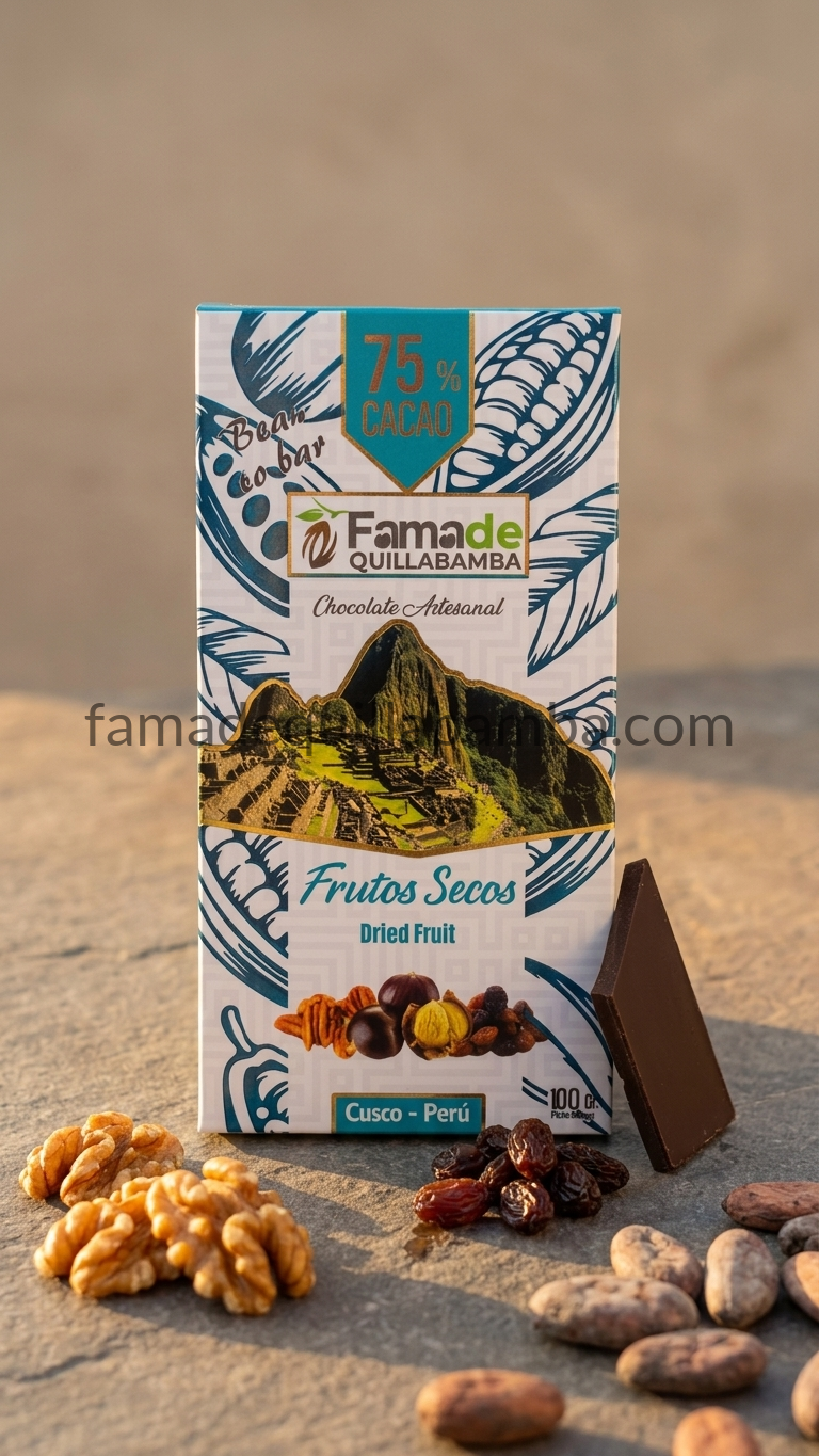 Chocolate con Frutos Secos 75% Cacao | Barra 100 g - vista 4