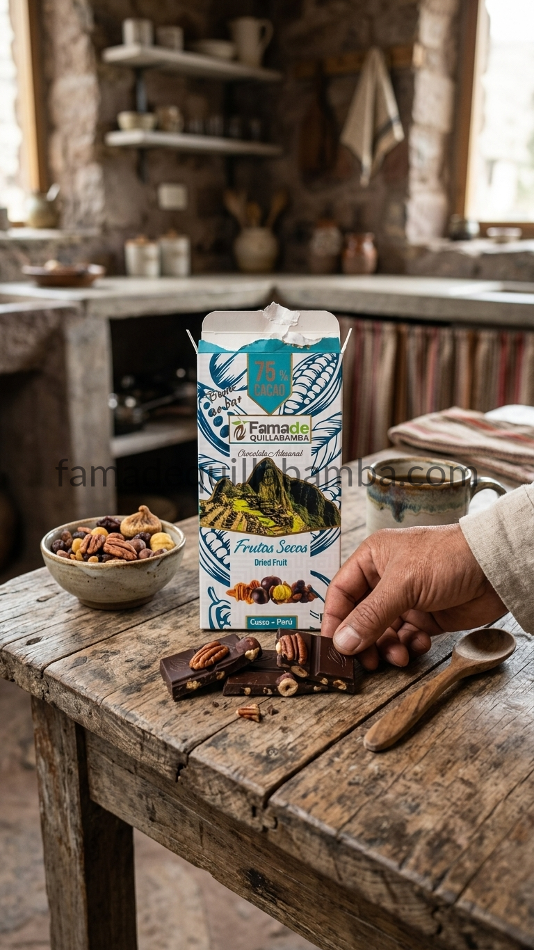 Chocolate con Frutos Secos 75% Cacao | Barra 100 g - vista 5