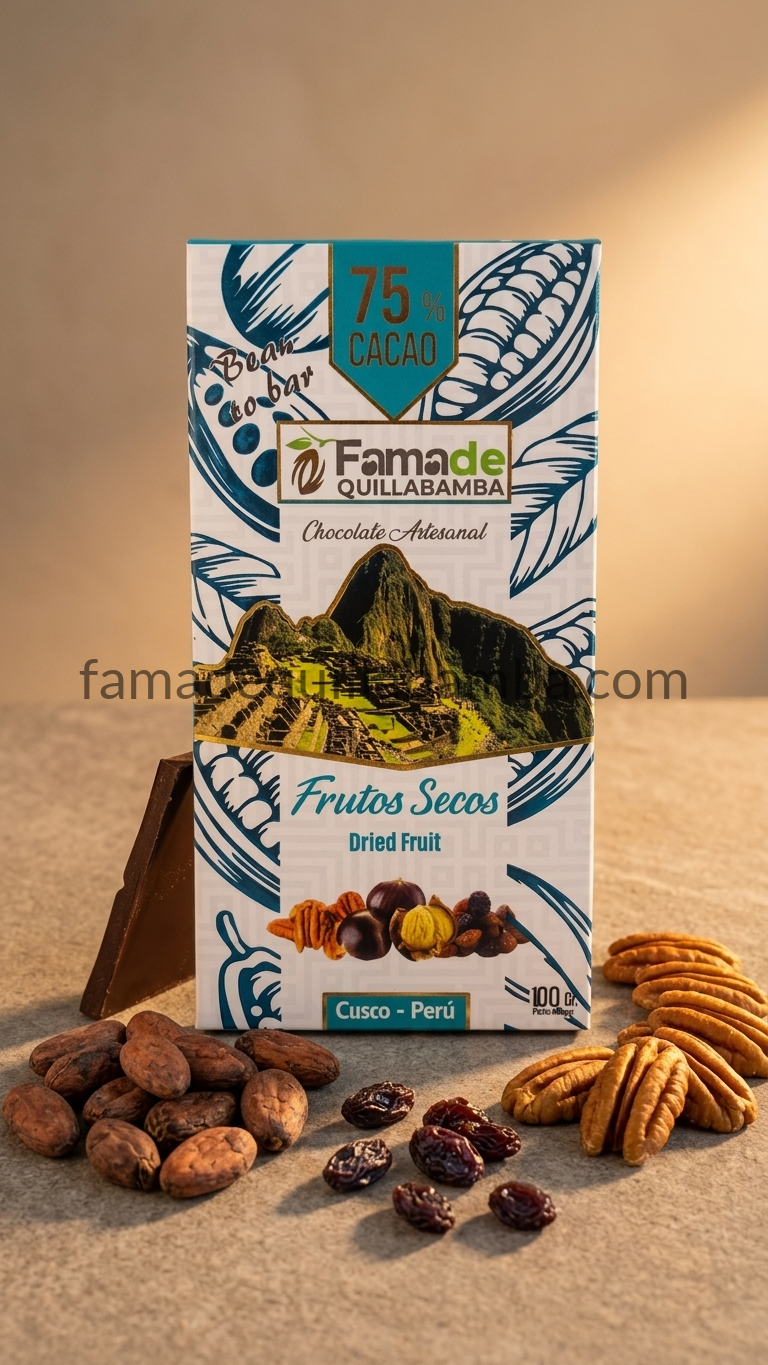 Chocolate con Frutos Secos 75% Cacao | Barra 100 g - vista 7