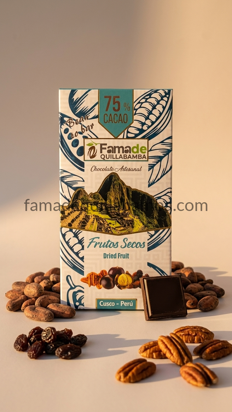 Chocolate con Frutos Secos 75% Cacao | Barra 100 g - vista 8