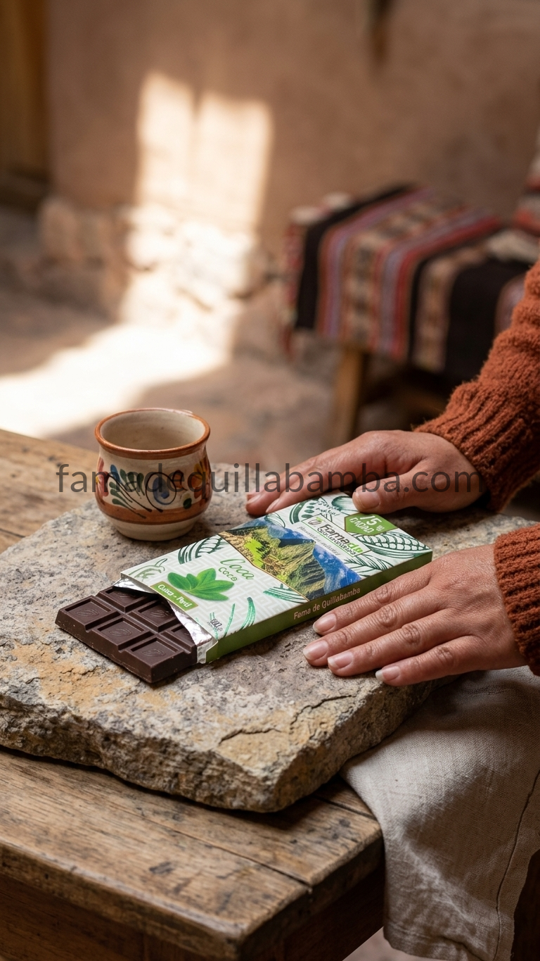 CHOCOLATE 75% - Chocolate con Hoja de Coca - Barra 100g - Vista 4