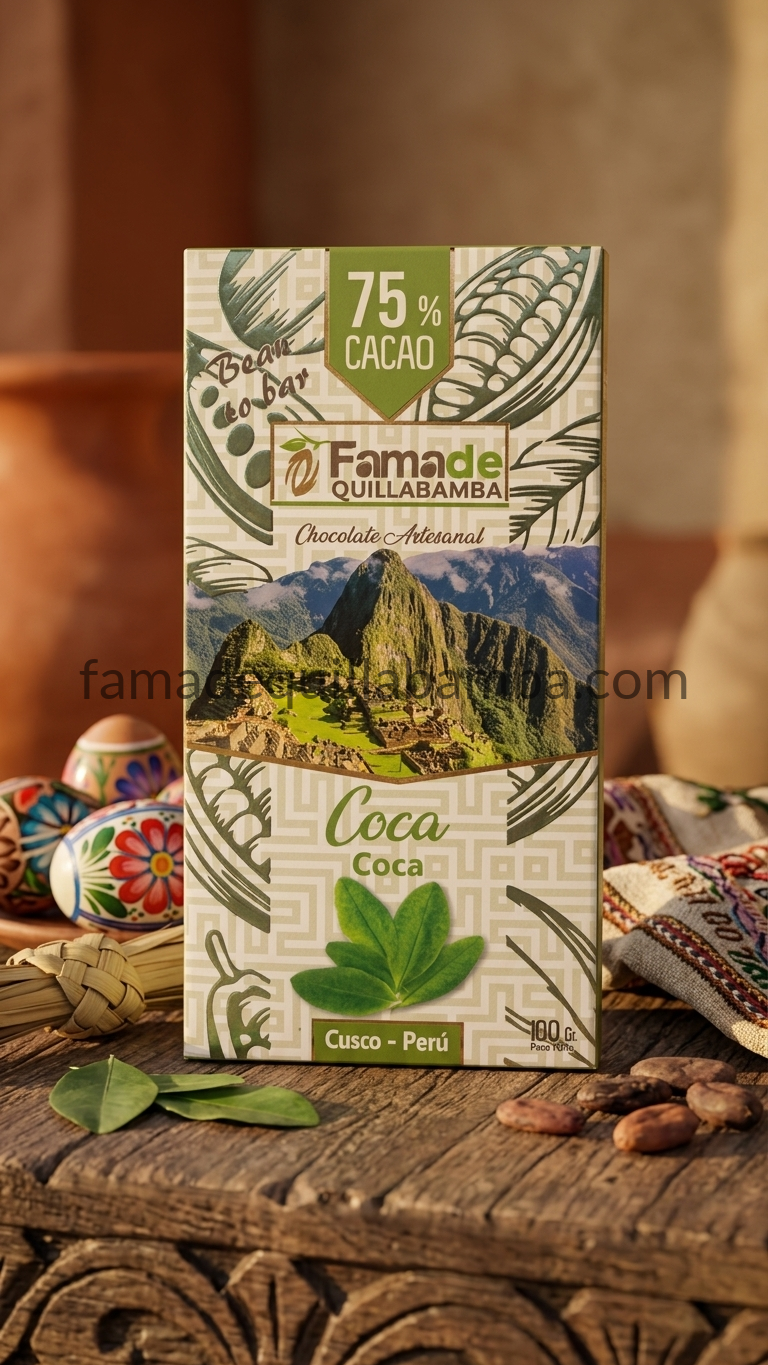 CHOCOLATE 75% - Chocolate con Hoja de Coca - Barra 100g - Vista 5