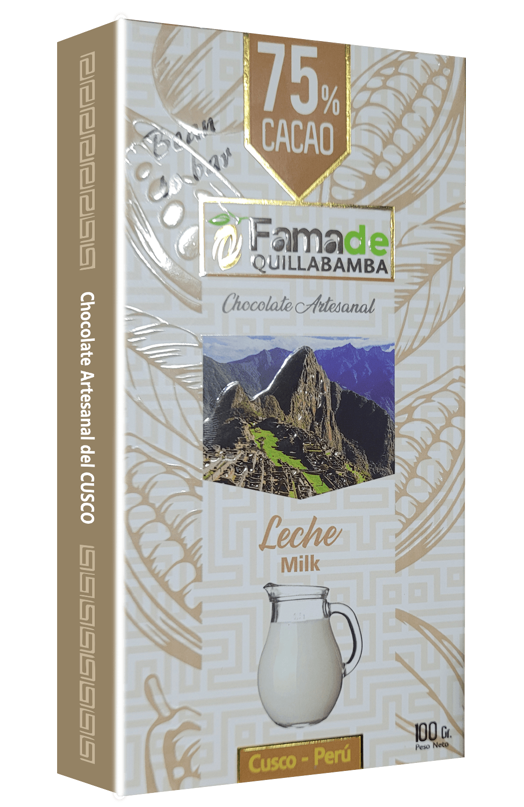 CHOCOLATE 75% - Chocolate con Leche - Barra 100g - Vista 6