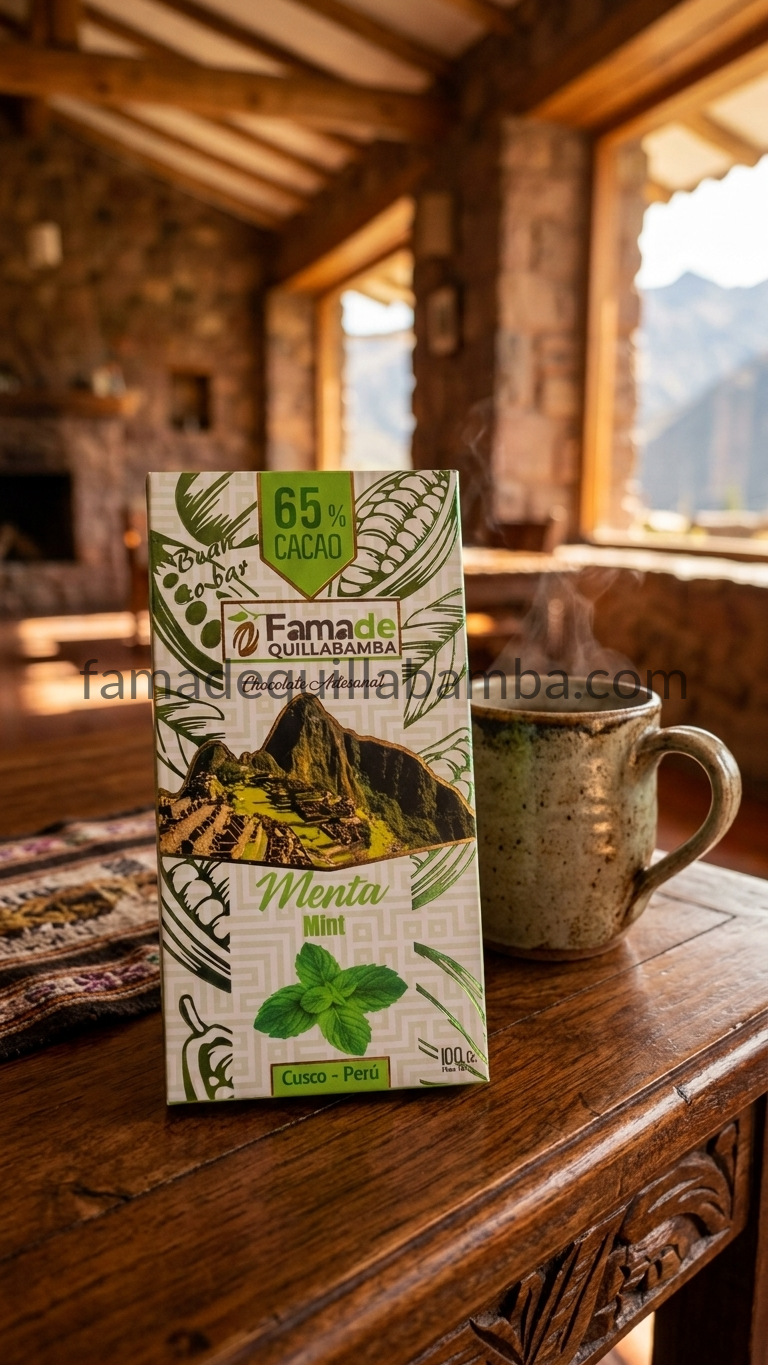 CHOCOLATE 65% - Chocolate con Menta - Barra 50g - Vista 5