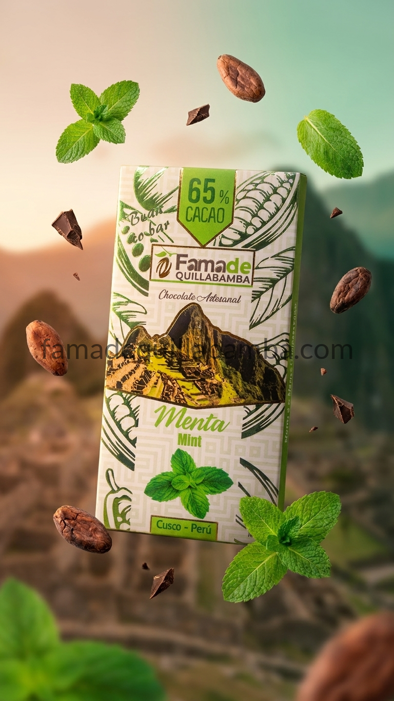 CHOCOLATE 65% - Chocolate con Menta - Barra 50g - Vista 7