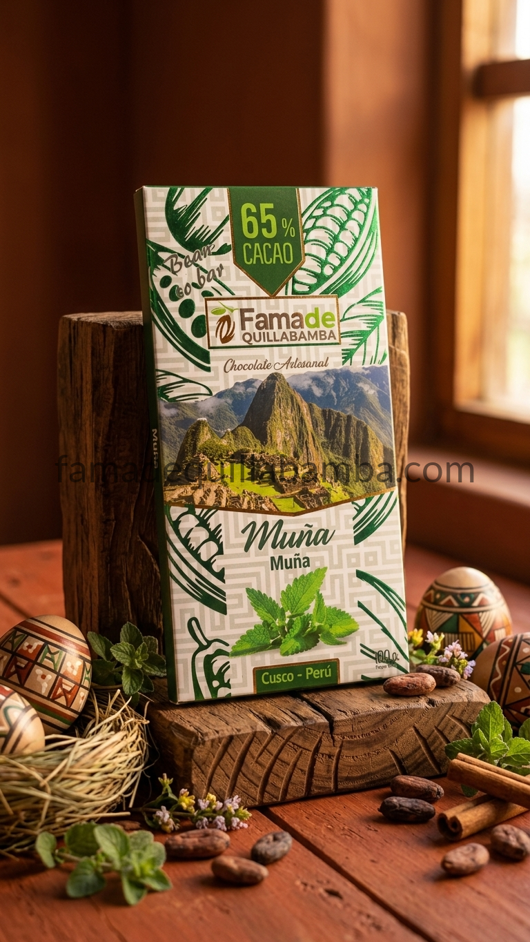 CHOCOLATE 65% - Chocolate con Muña - Barra 100g - Vista 7
