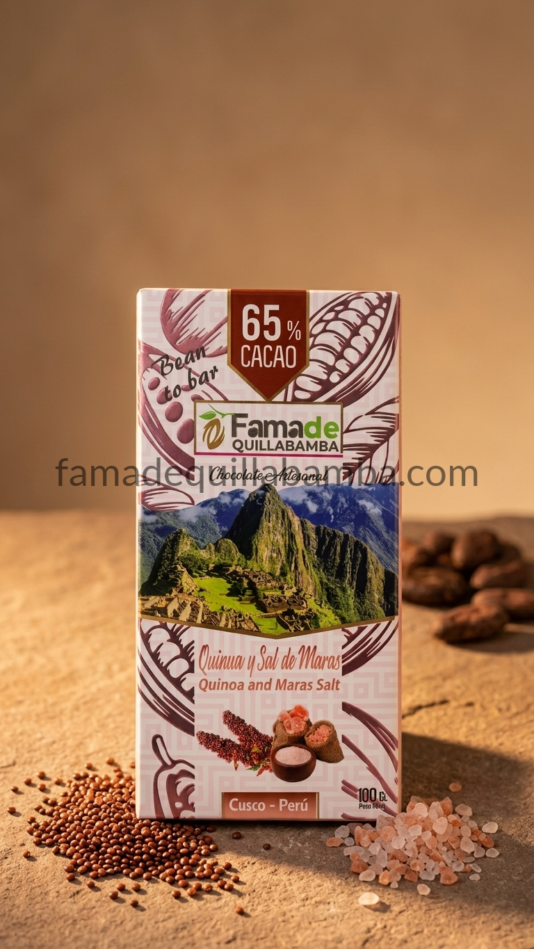 CHOCOLATE 65% - Chocolate con Quinua y Sal de Maras - Barra 100g - Vista 5