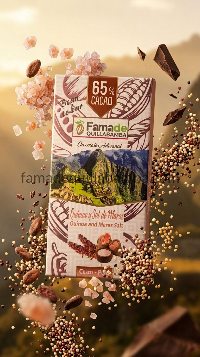 CHOCOLATE 65% - Chocolate con Quinua y Sal de Maras - Barra 100g - Vista 6