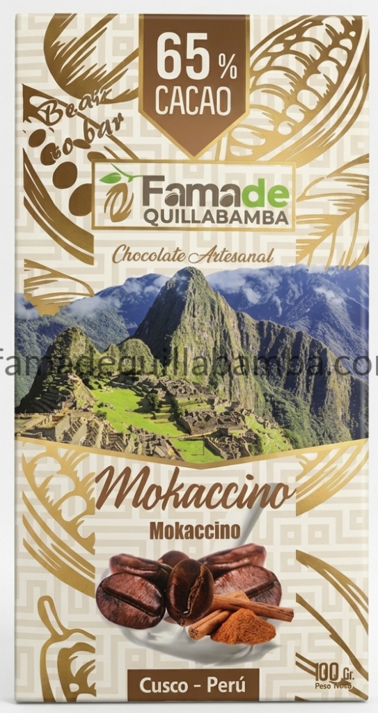 CHOCOLATE 65% - Chocolate Mokaccino con Café - Barra 100 gr