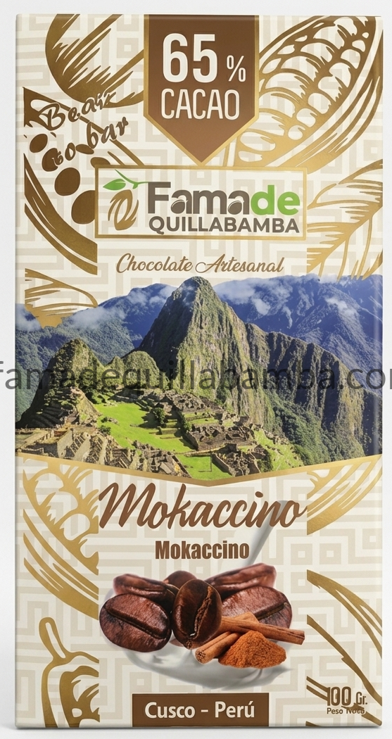 CHOCOLATE 65% - Chocolate Mokaccino con Café - Barra 100 gr