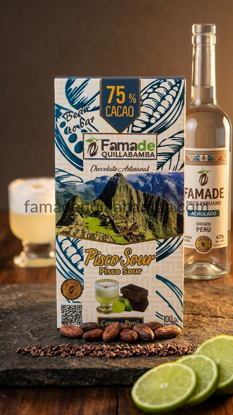 Chocolate Pisco Sour 75% Cacao | Barra 100 g - vista 4