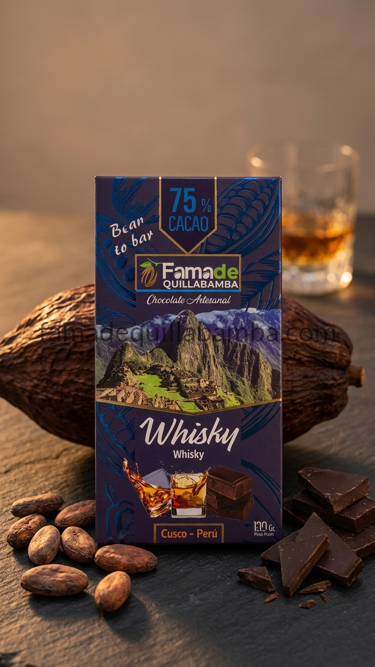 Chocolate Sabor Whisky 75% Cacao | Barra 100 g - vista 13