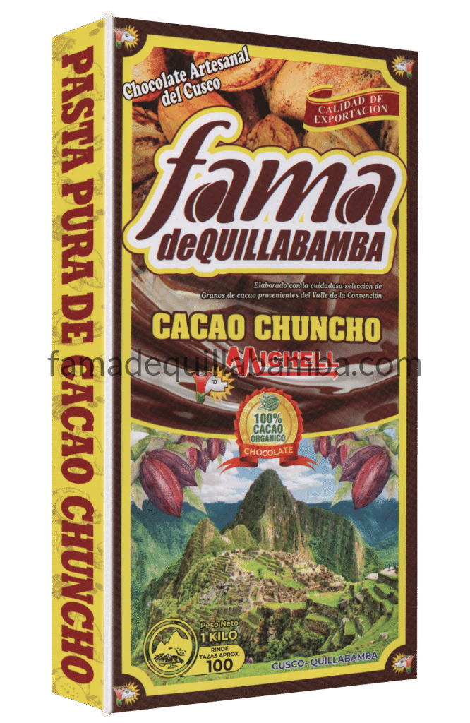CACAO PURO - Pasta Pura de Cacao Chuncho - Chocolate 1kg sin Azúcar