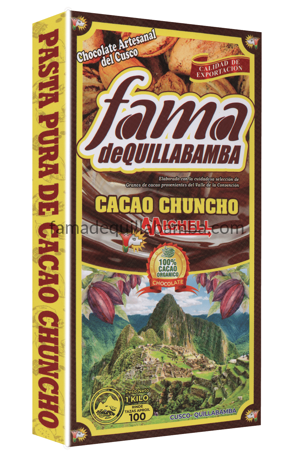CACAO PURO - Pasta Pura de Cacao Chuncho - Chocolate 1kg sin Azúcar