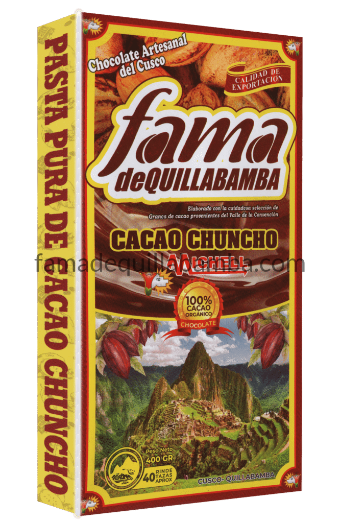 CACAO PURO - Pasta Pura de Cacao Chuncho - Chocolate 400g sin Azúcar