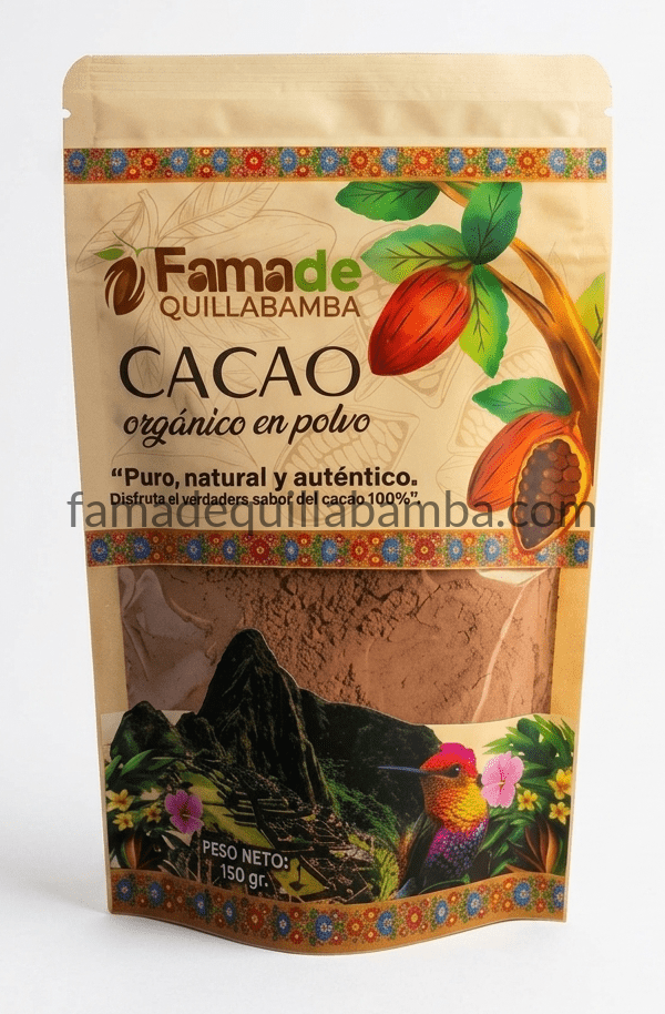 CACAO EN POLVO - Cacao en Polvo Orgánico Puro - Origen Quillabamba, Cusco - 150 gr