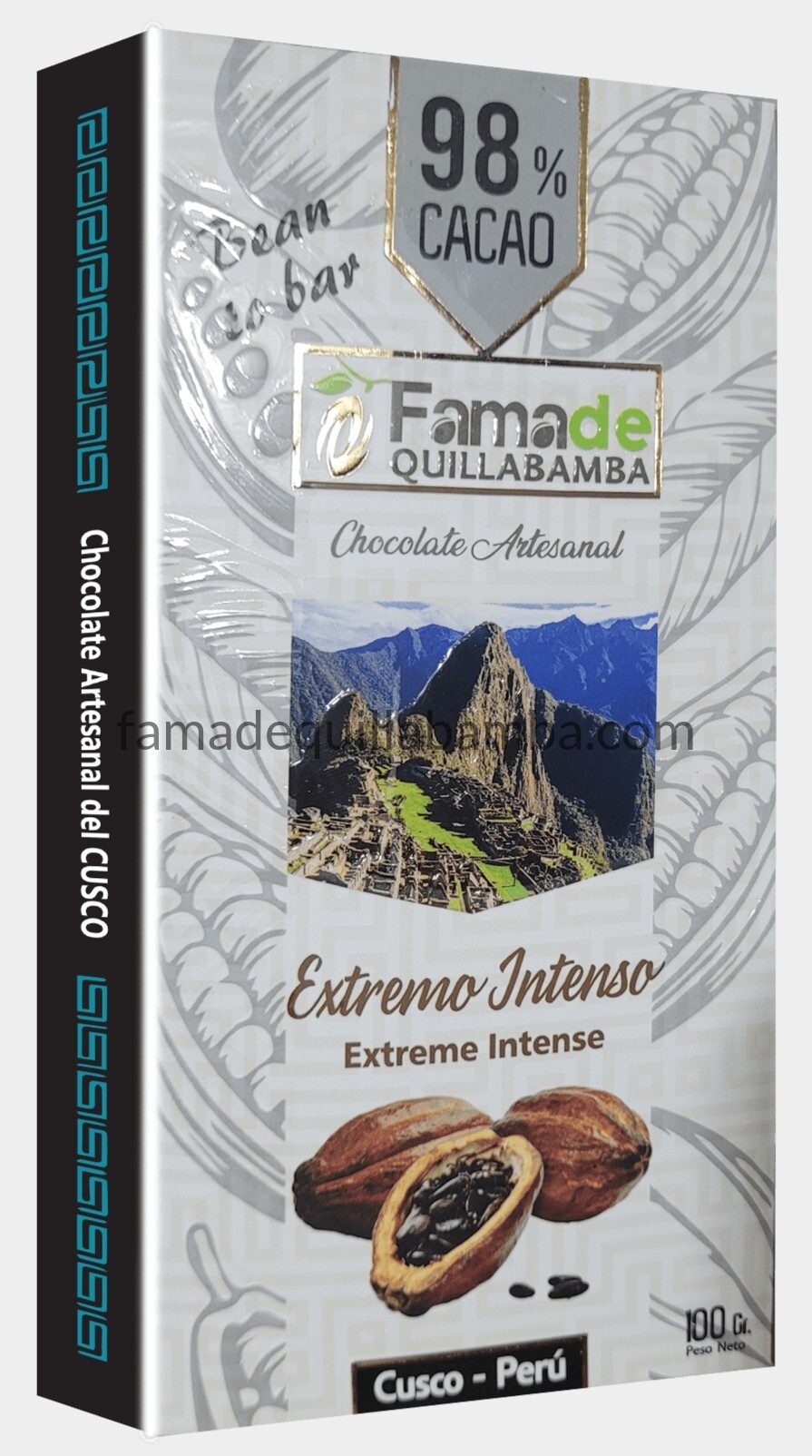 CACAO 98% - Cacao Extremo Intenso - Chocolate Puro Artesanal 100g