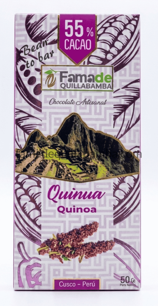 CHOCOLATE 55% - Chocolate con Quinua - Barra 50 gr