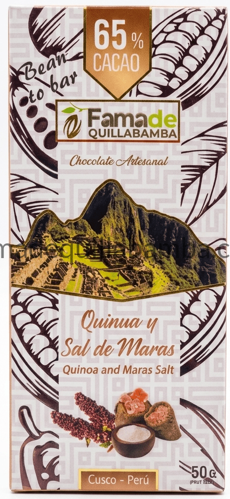 CHOCOLATE 65% - Chocolate con Quinua y Sal de Maras - Barra 50 gr