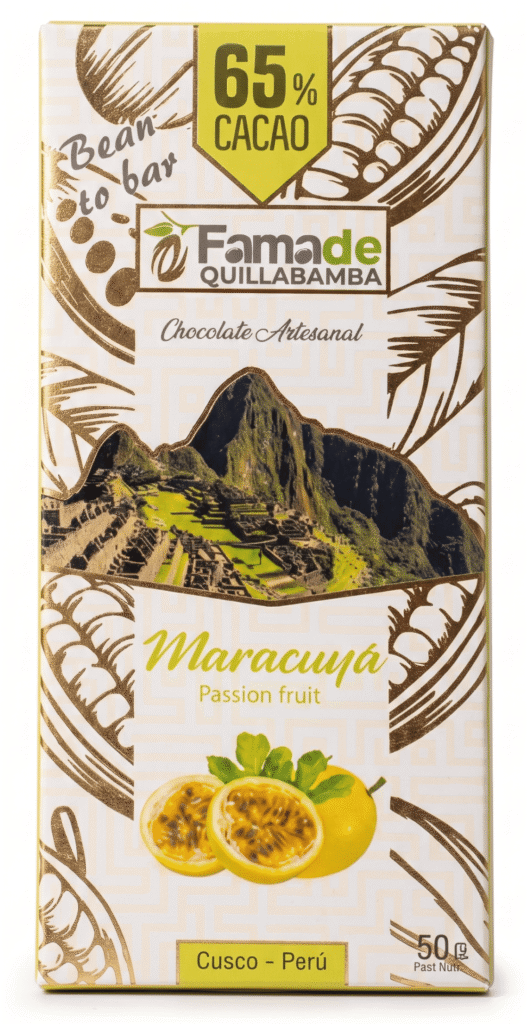 Chocolate con Maracuyá 65% Cacao | Barra Artesanal 50 g