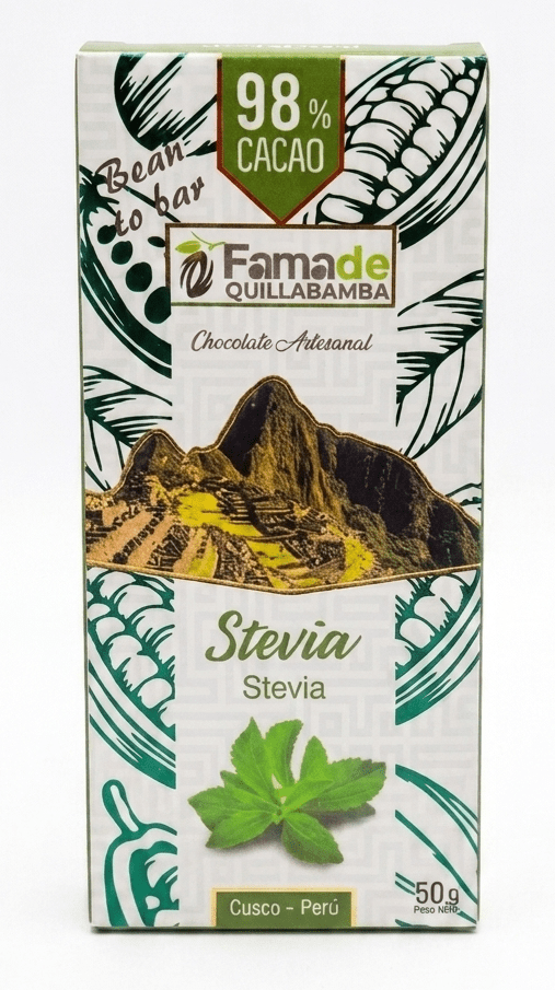 Chocolate con Stevia 98% Cacao | Barra 50g