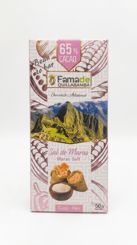 Chocolate con Sal de Maras 65% Cacao | Barra Artesanal 50 g