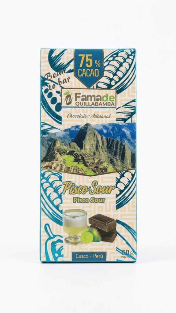 Chocolate con Pisco Sour 75% Cacao | Barra 50g