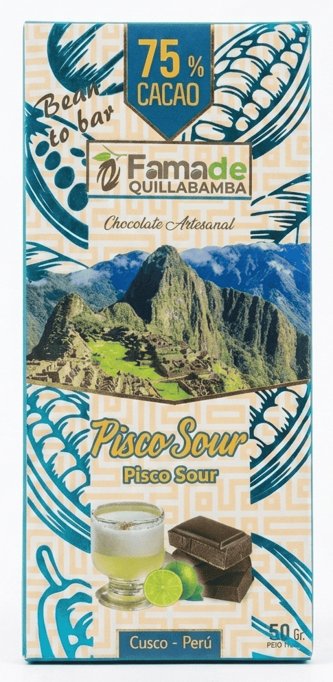 Chocolate con Pisco Sour 75% Cacao | Barra 50g
