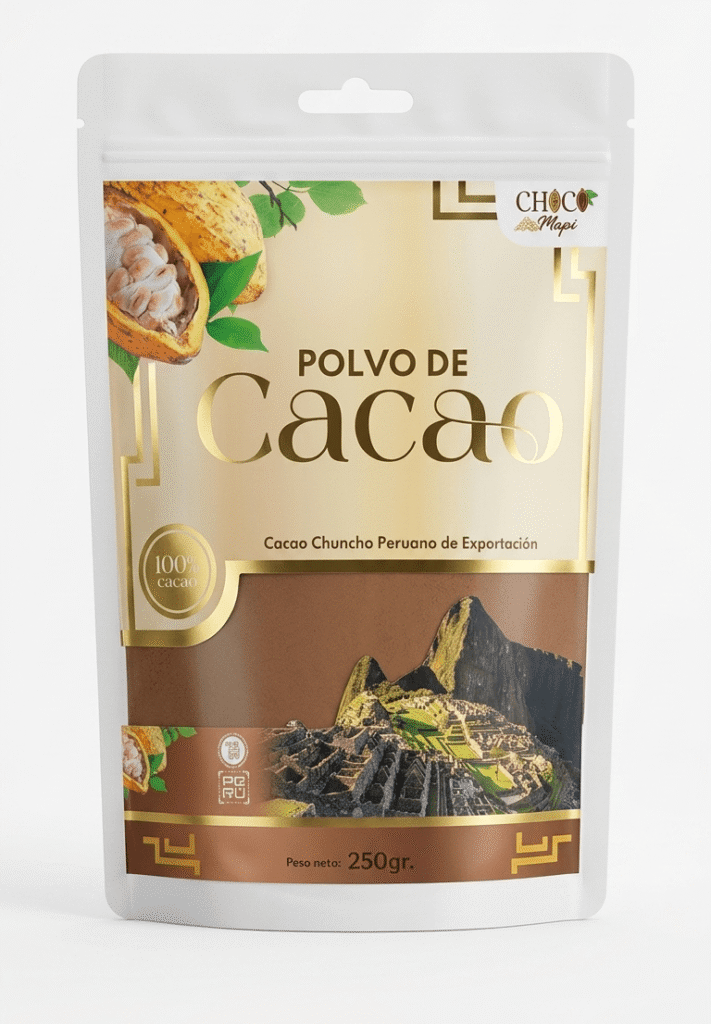 Cacao en polvo puro de Fama de Quillabamba, Cusco, presentación 100g