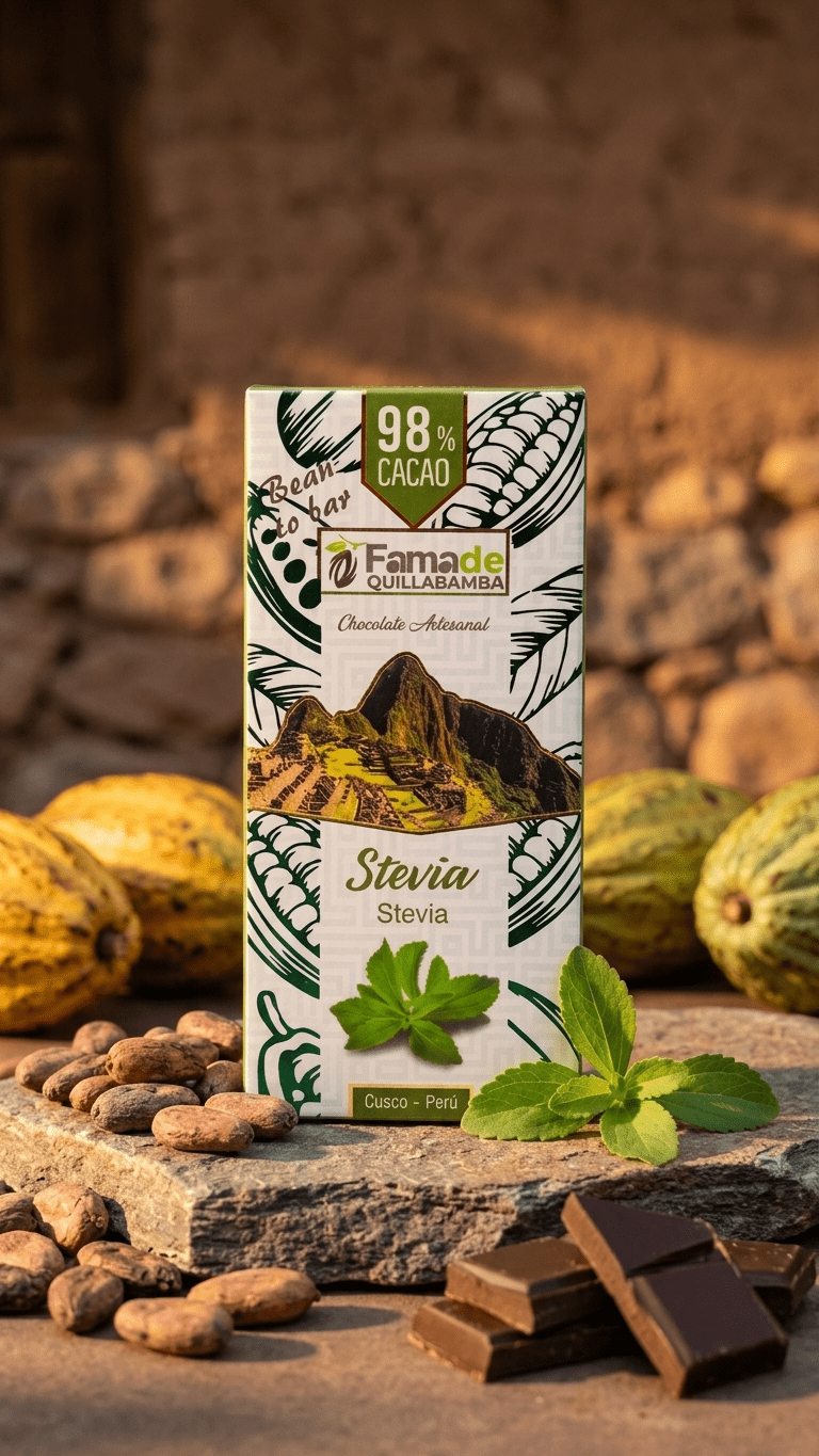 Chocolate con Stevia 98% Cacao | Barra 50g - Imagen 3