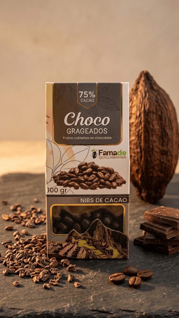 Nibs de Cacao con Chocolate 75% Cacao