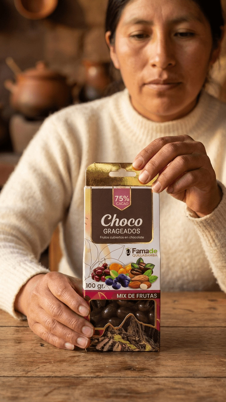 Mix de Frutas con Chocolate 75% Cacao: imagen 2