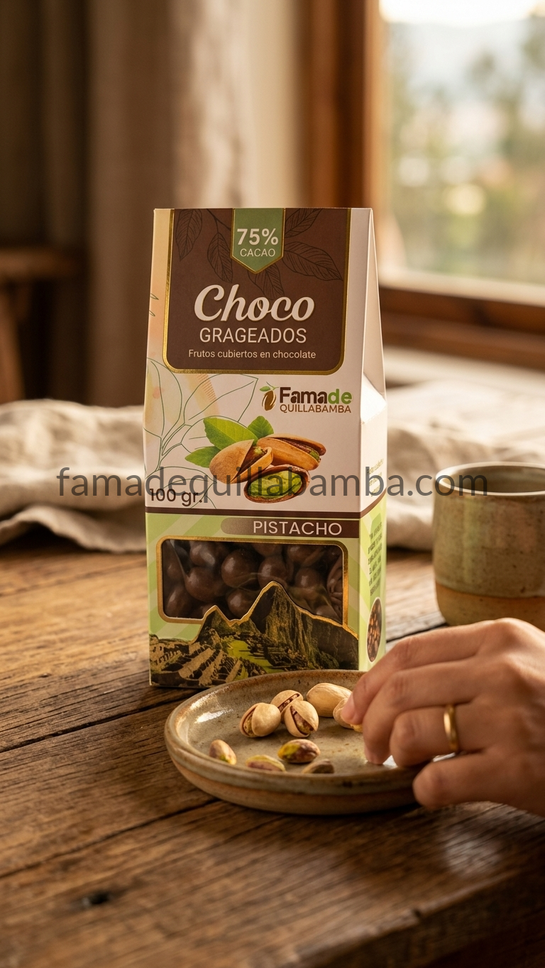Pistacho con Chocolate 75% Cacao | 100 g - vista 4