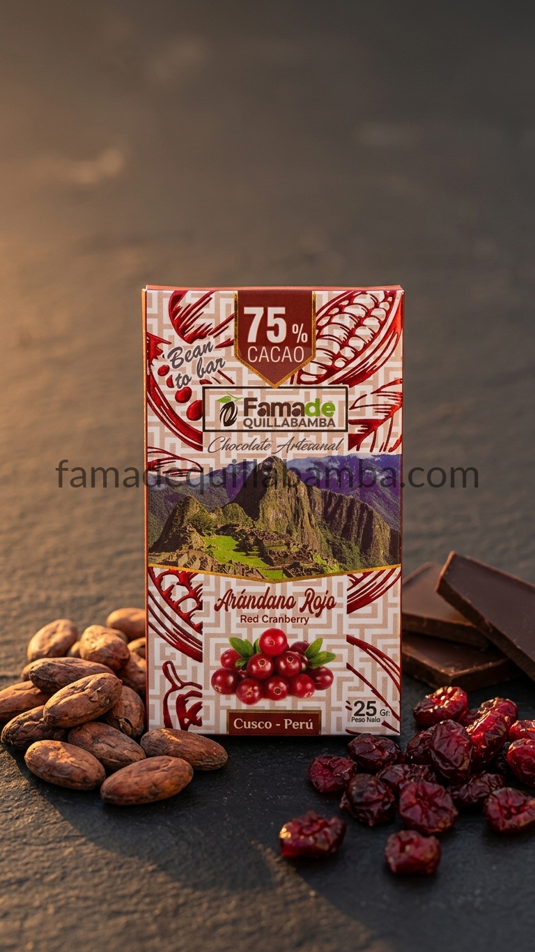 Chocolate con Arándano Rojo 75% Cacao | Barra 25 g - vista 2