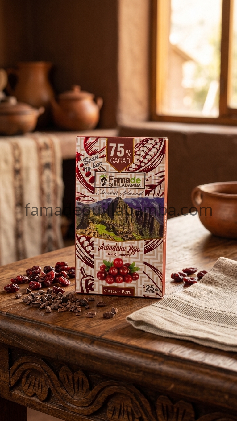 Chocolate con Arándano Rojo 75% Cacao | Barra 25 g - vista 5