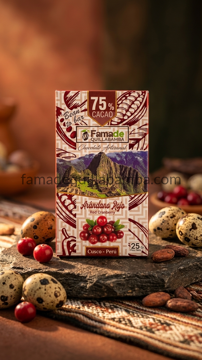 Chocolate con Arándano Rojo 75% Cacao | Barra 25 g - vista 6