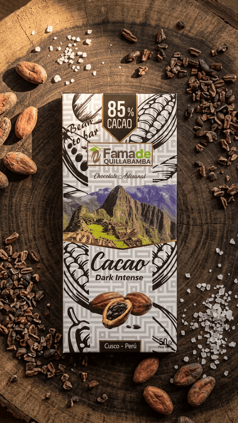 CHOCOLATE 85% - Cacao Intenso - Barra 50 gr - Vista 4