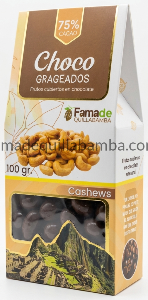 Casho con Chocolate 75% Cacao | 100 g - Fama de Quillabamba