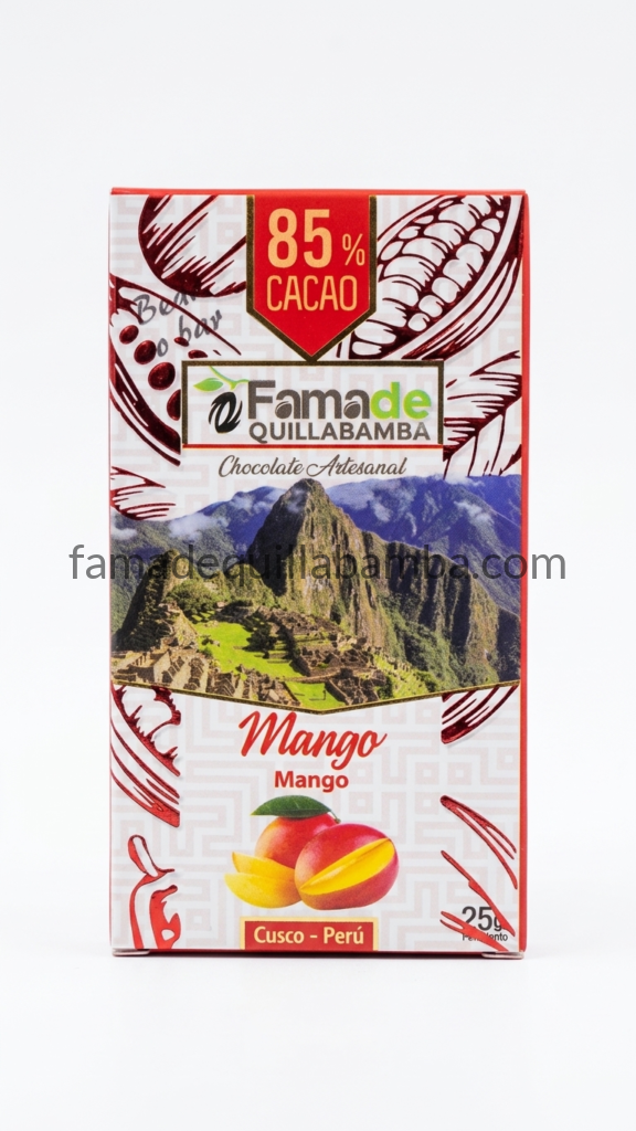 Chocolate con Mango 85% Cacao | Barra 25 g - Fama de Quillabamba