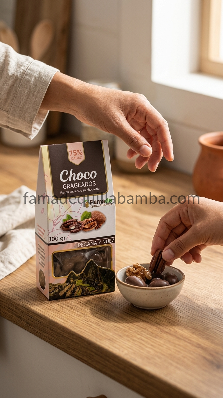 Pecanas y Nueces con Chocolate 75% Cacao | 100 g - vista 8
