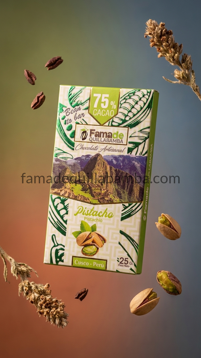 Chocolate con Pistacho 75% Cacao | Barra 25 g - vista 2